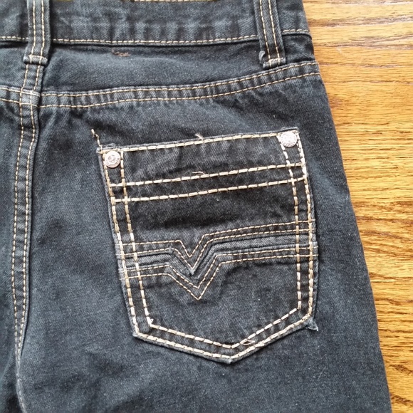 City Ink Cowgirl Jeans Dark Wash Straight Leg Women 4 or Jr 18 - Picture 5 of 8